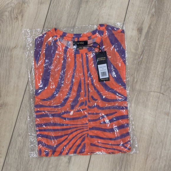 AFRM ORANGE ZEBRA TOP - Picture 5 of 6